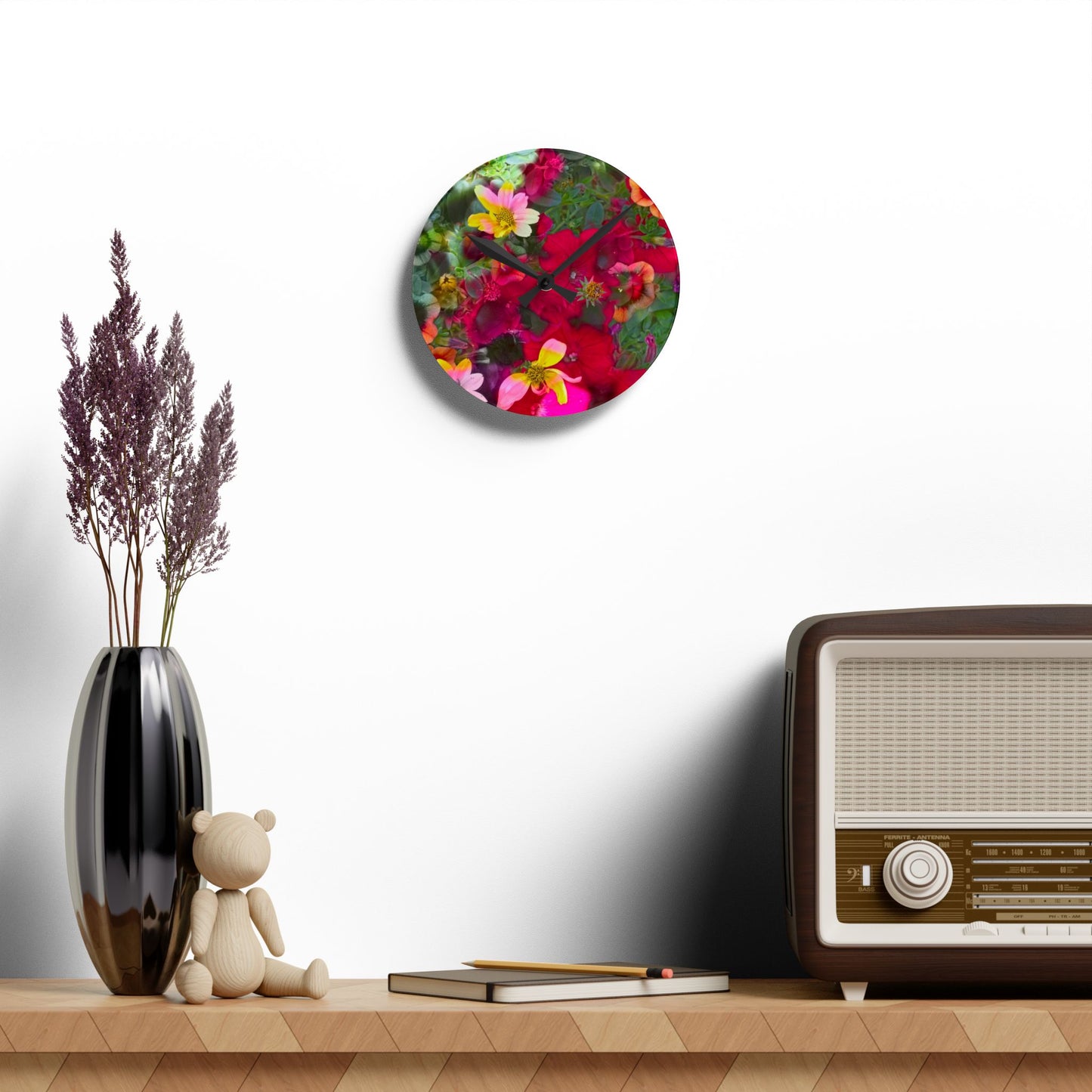 Floral Fiesta Wall Clock
