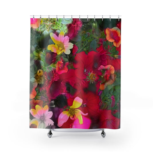 Summer Blooms Floral Shower Curtain