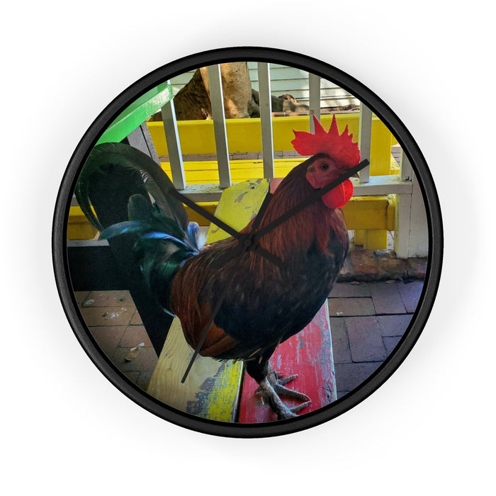 Cuban Coffee Key West Rooster Clock