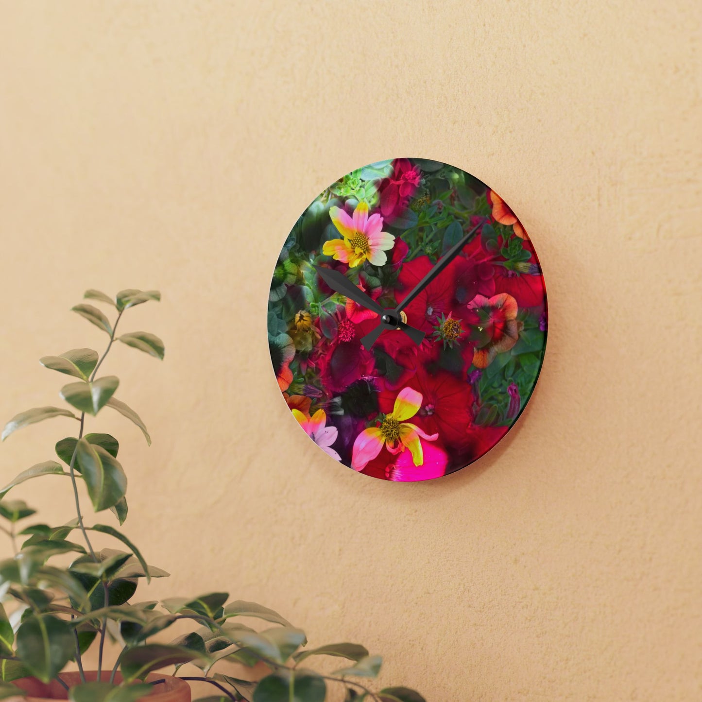 Floral Fiesta Wall Clock