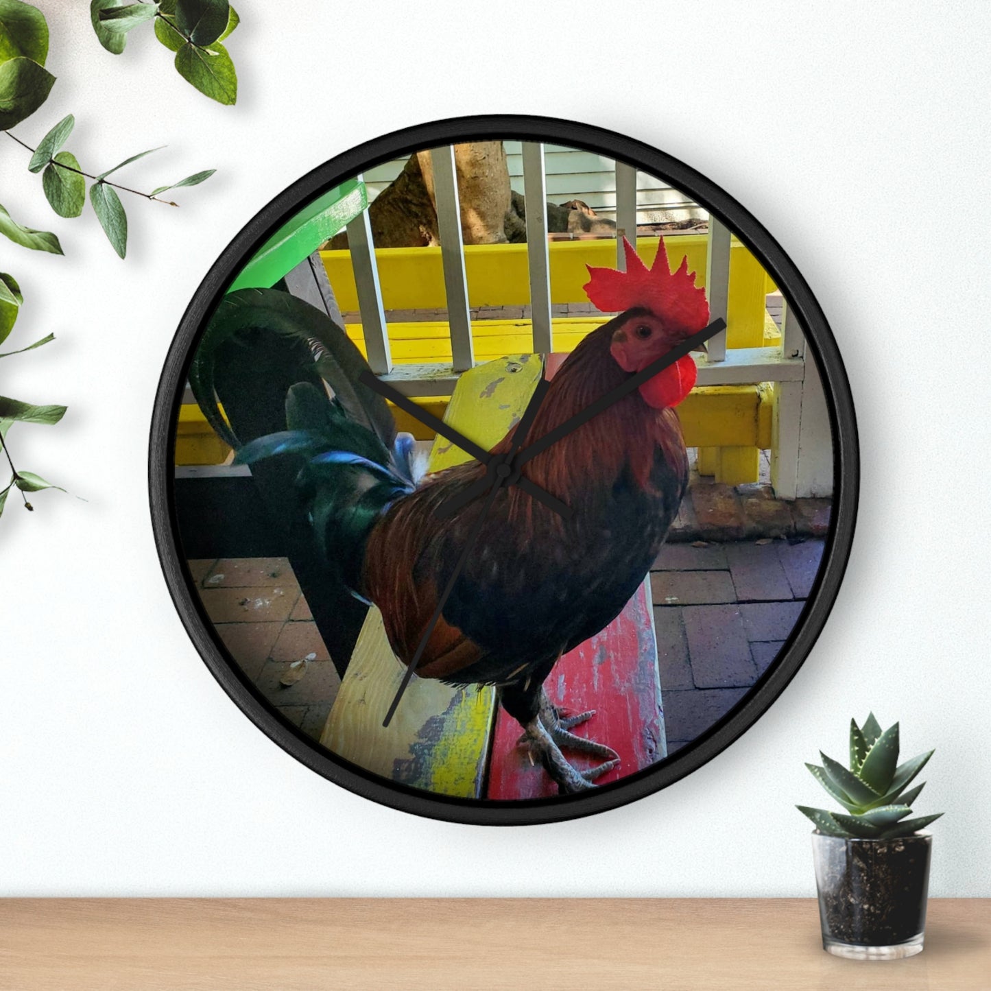 Key West Rooster Wall Clock