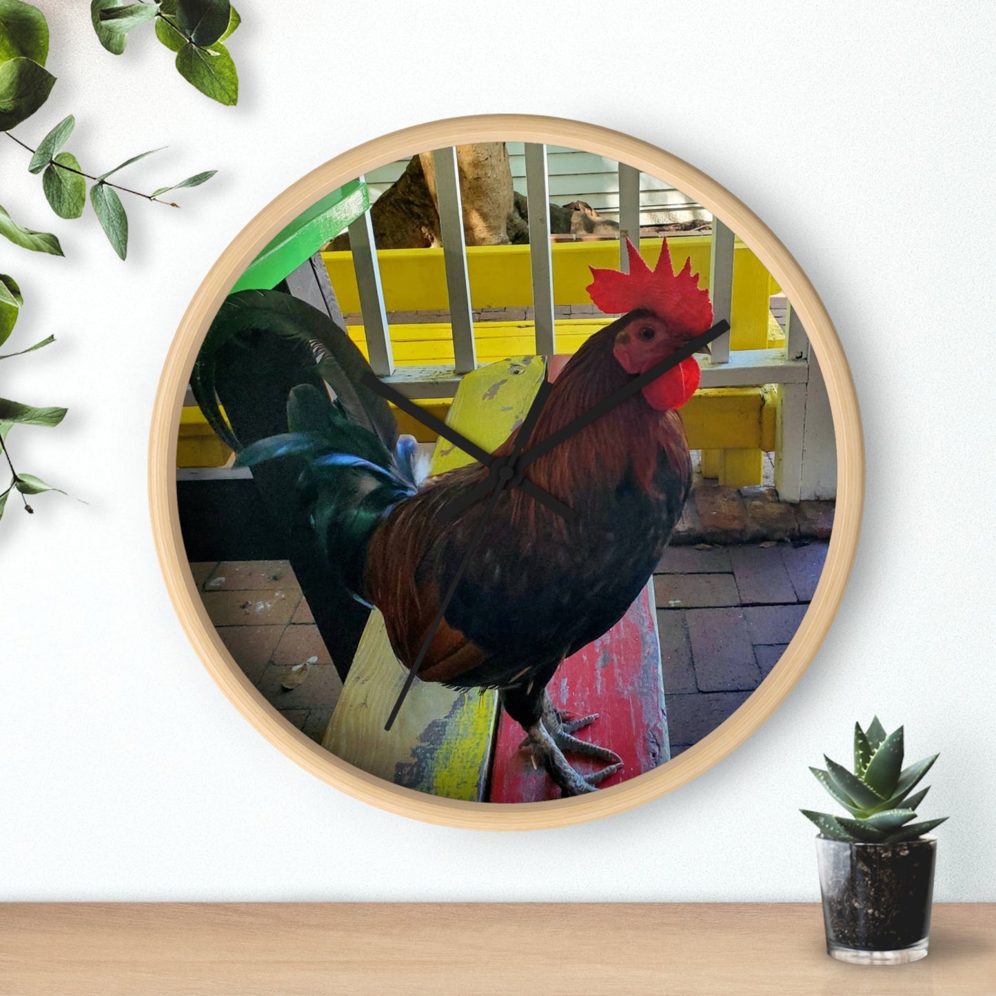 Key West Rooster Wall Clock