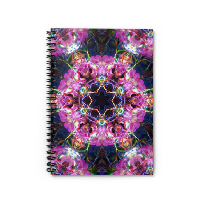 Mystic Kaleidoscope Floral Spiral Notebook – Vibrant Art Journal