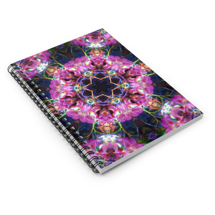 Mystic Kaleidoscope Floral Spiral Notebook – Vibrant Art Journal