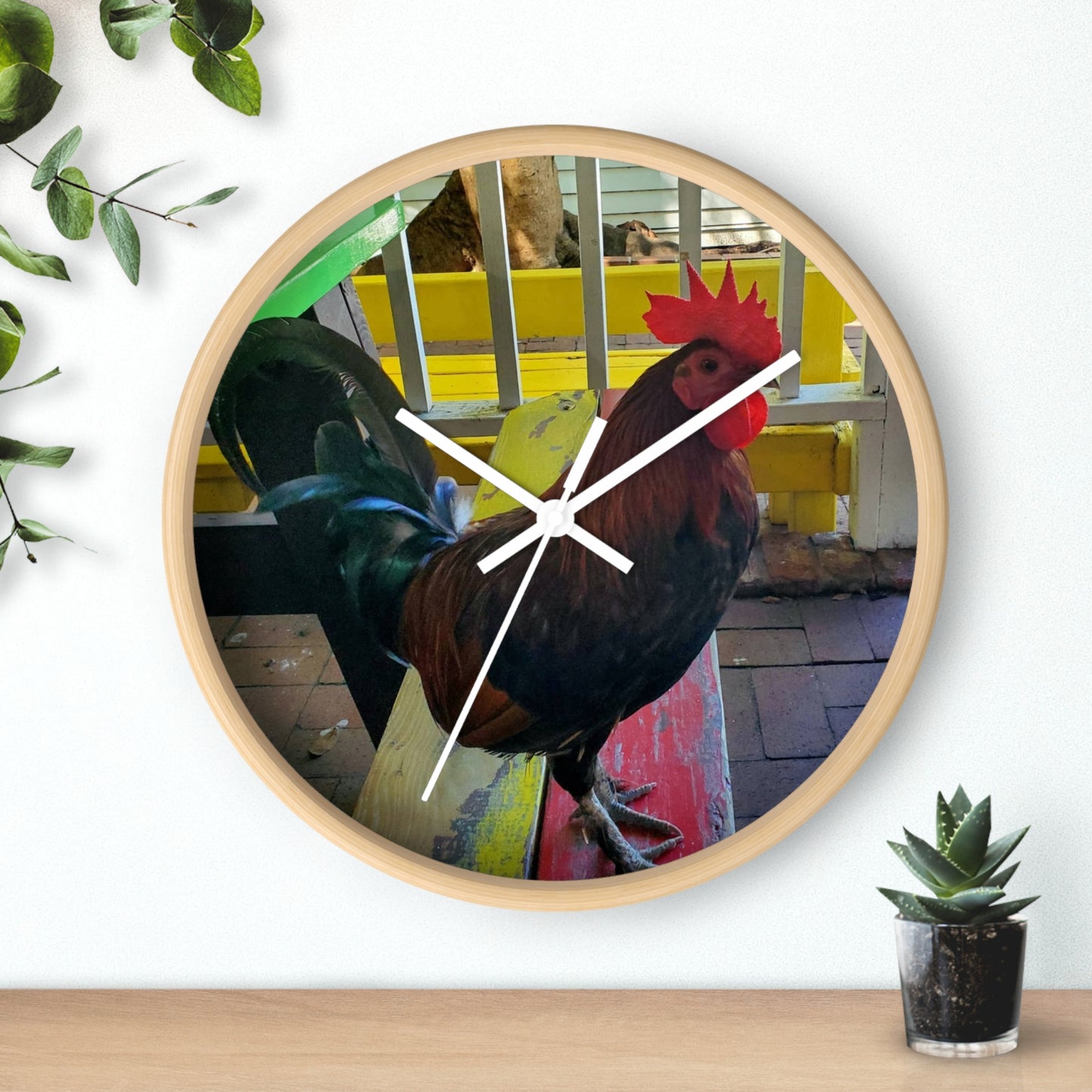 Key West Rooster Wall Clock