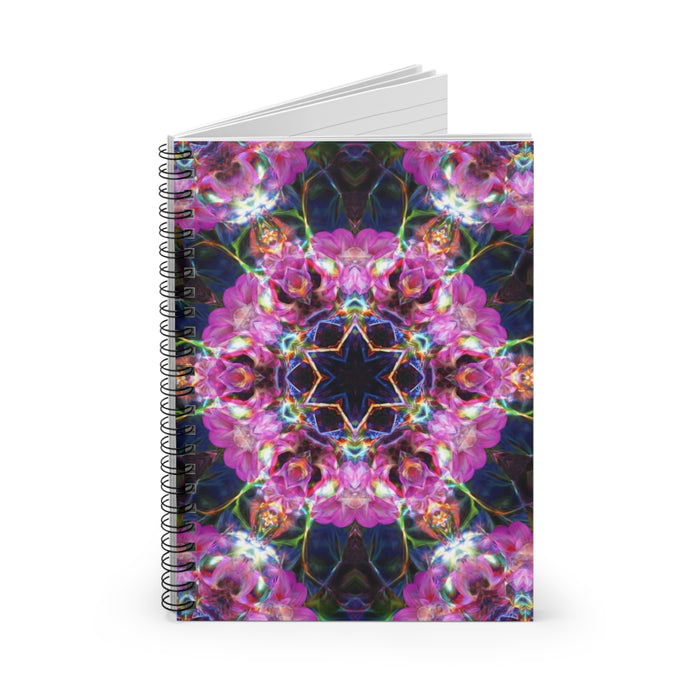 Mystic Kaleidoscope Floral Spiral Notebook – Vibrant Art Journal