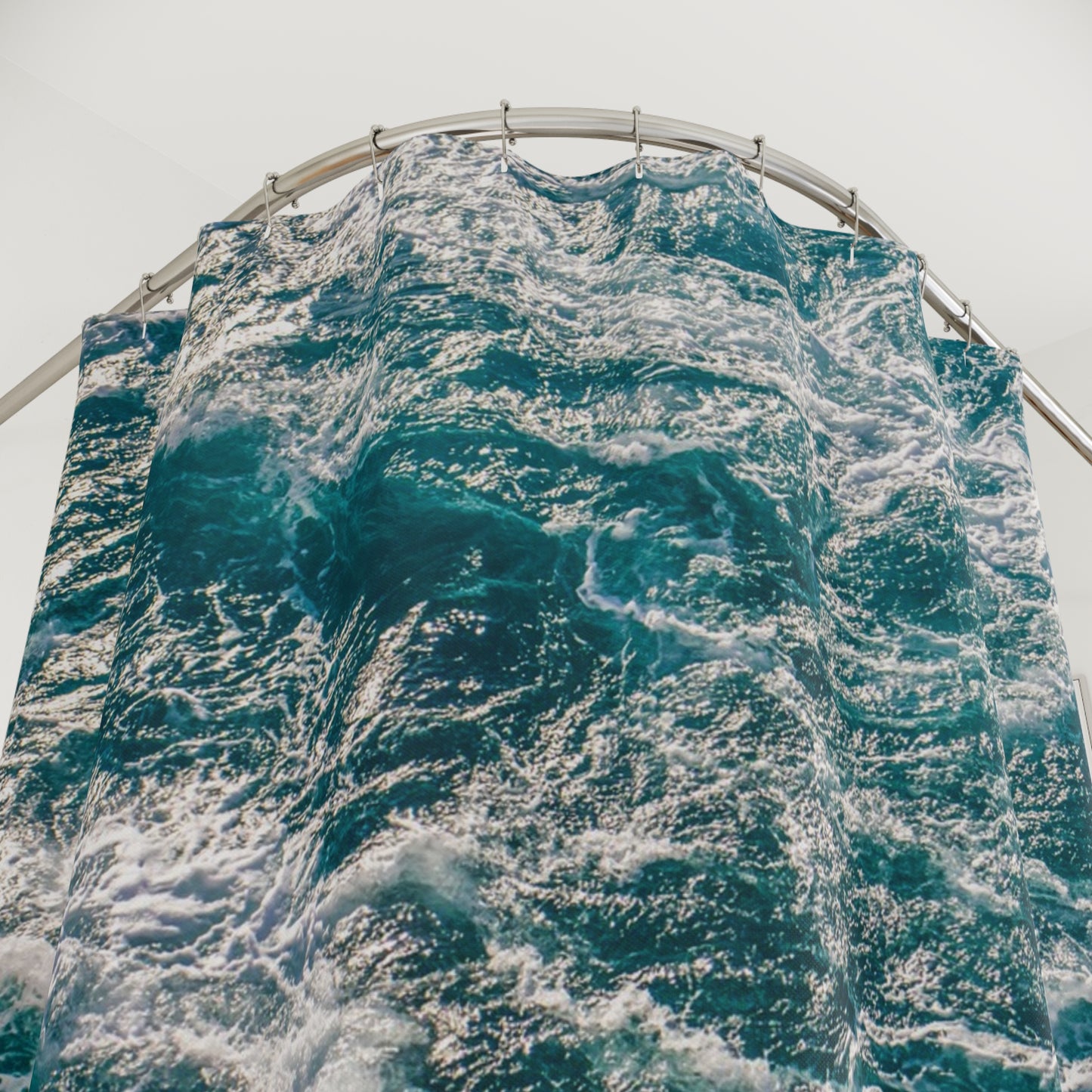 Midnight Tide Ocean Wave Shower Curtain