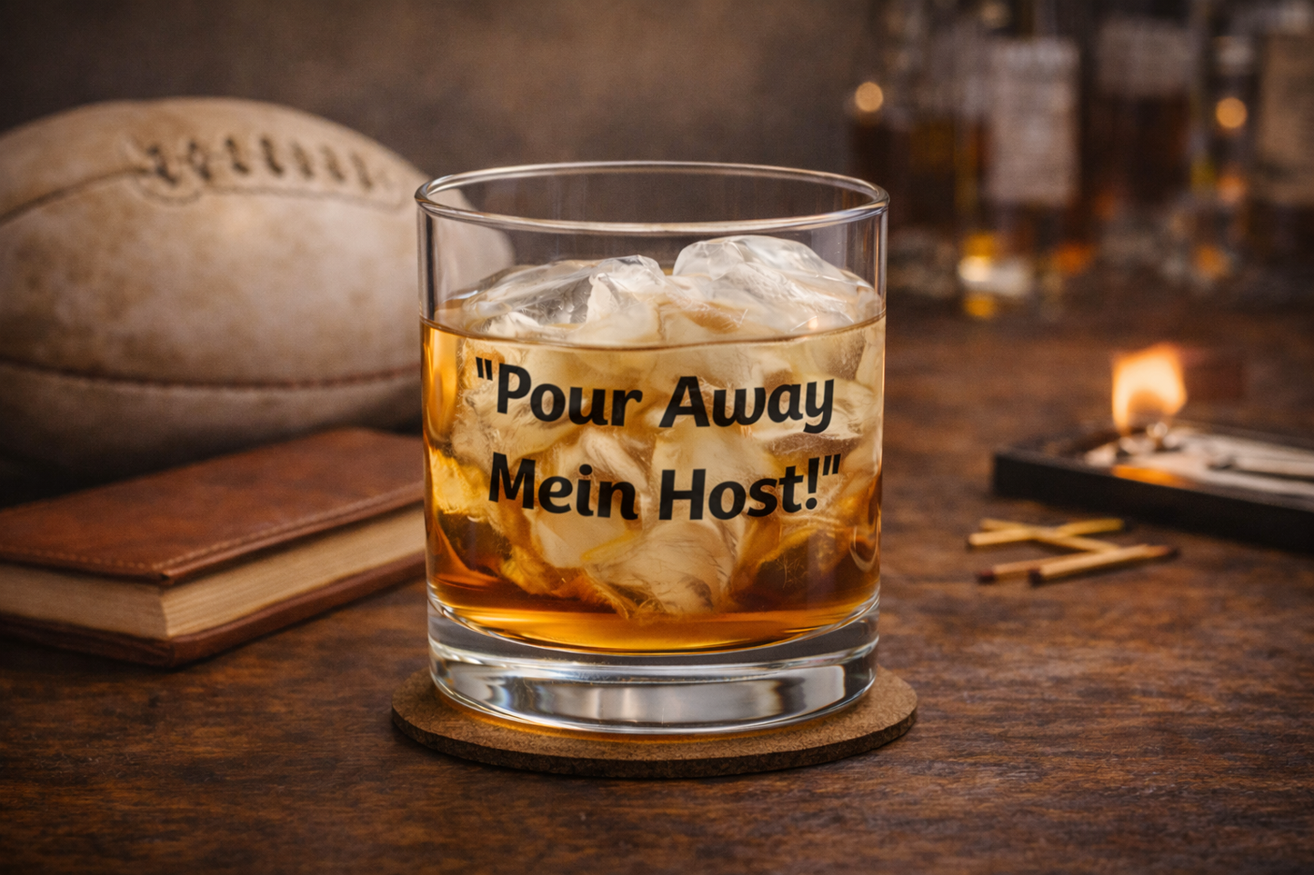 Pour Away Mein Host Honeymooners Rocks Glass 10oz