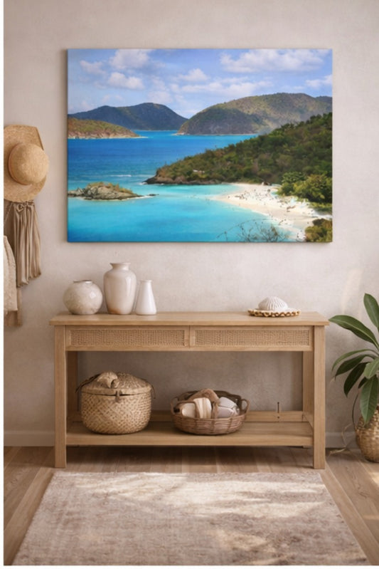 Trunk Bay Bliss – Caribbean Paradise from Above