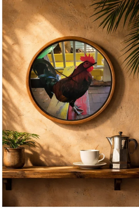 Key West Rooster Wall Clock