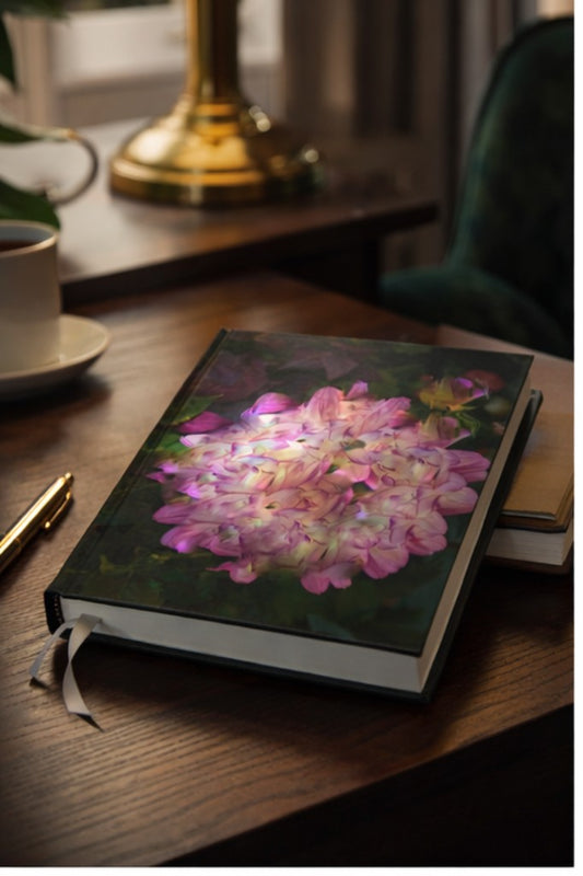 Pink Hydrangea Hardcover Journal